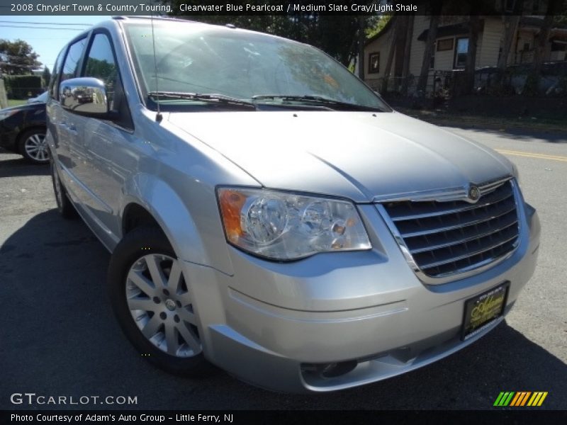 Clearwater Blue Pearlcoat / Medium Slate Gray/Light Shale 2008 Chrysler Town & Country Touring
