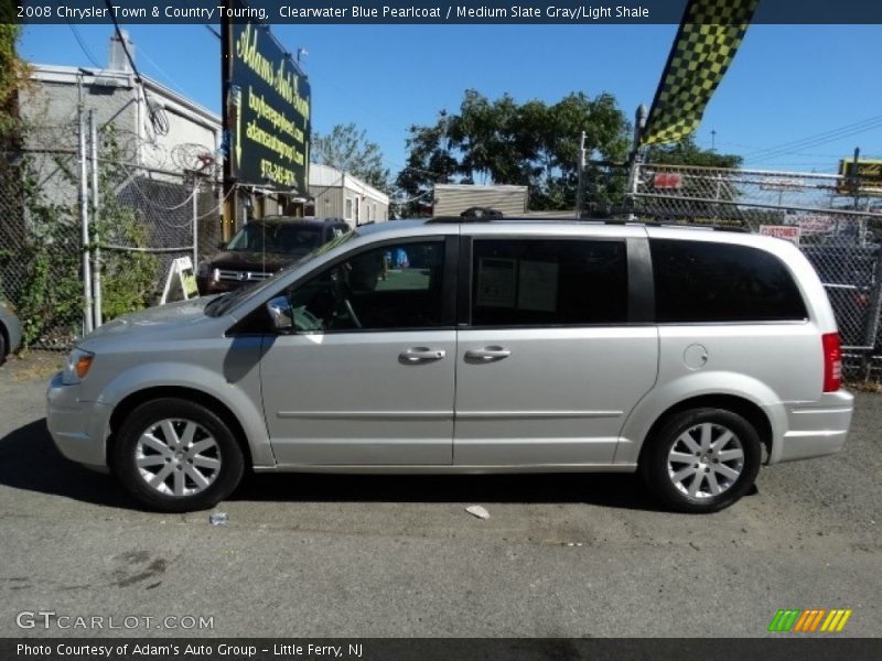 Clearwater Blue Pearlcoat / Medium Slate Gray/Light Shale 2008 Chrysler Town & Country Touring