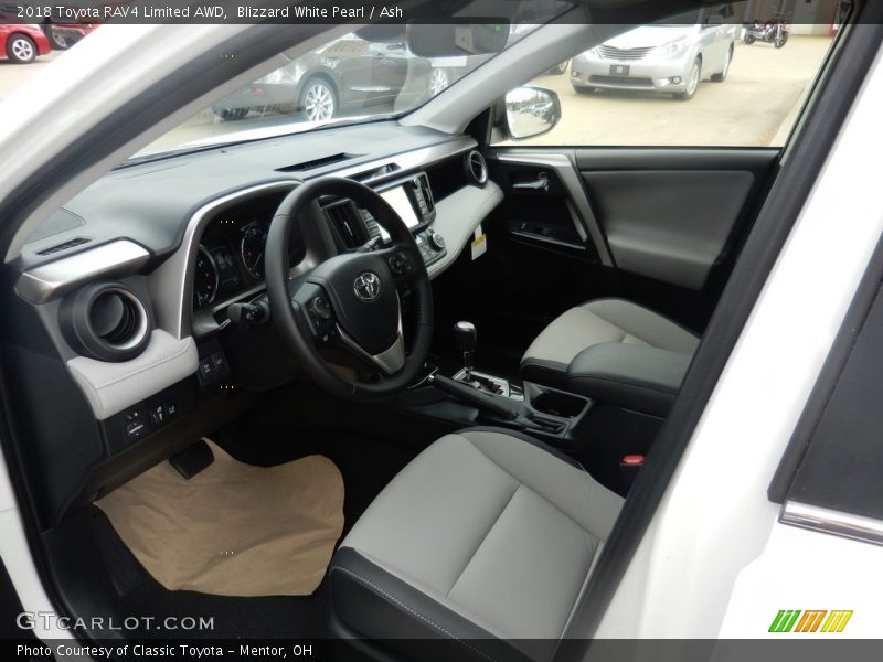 Blizzard White Pearl / Ash 2018 Toyota RAV4 Limited AWD