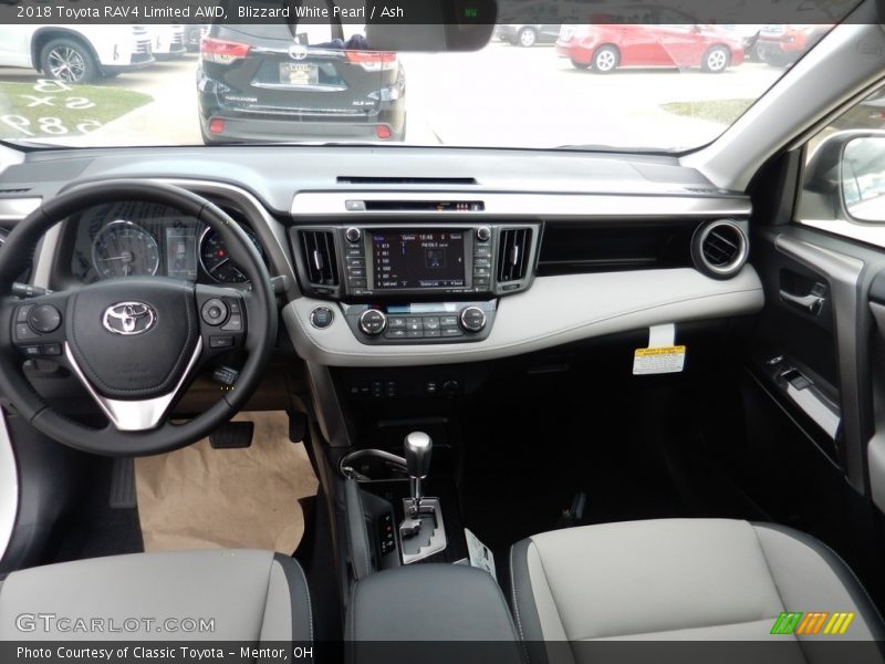 Blizzard White Pearl / Ash 2018 Toyota RAV4 Limited AWD