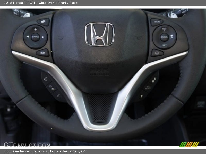 White Orchid Pearl / Black 2018 Honda Fit EX-L