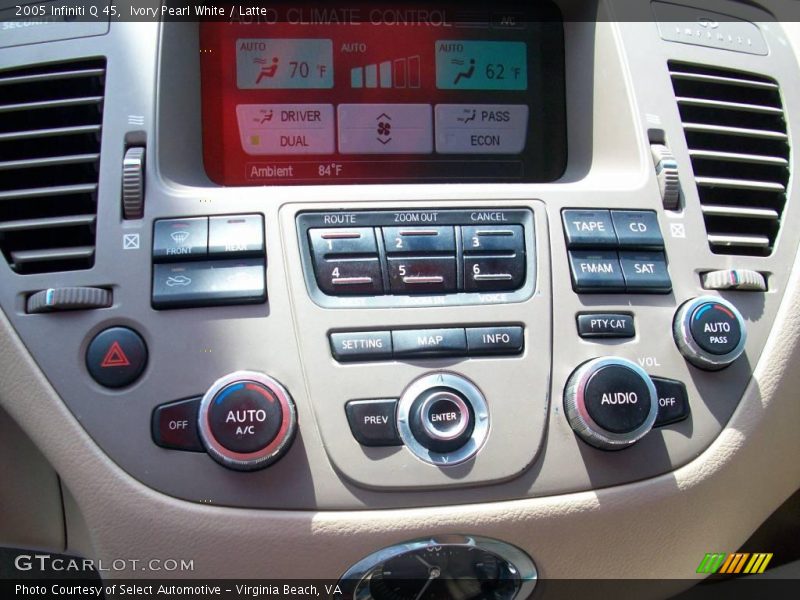 Ivory Pearl White / Latte 2005 Infiniti Q 45