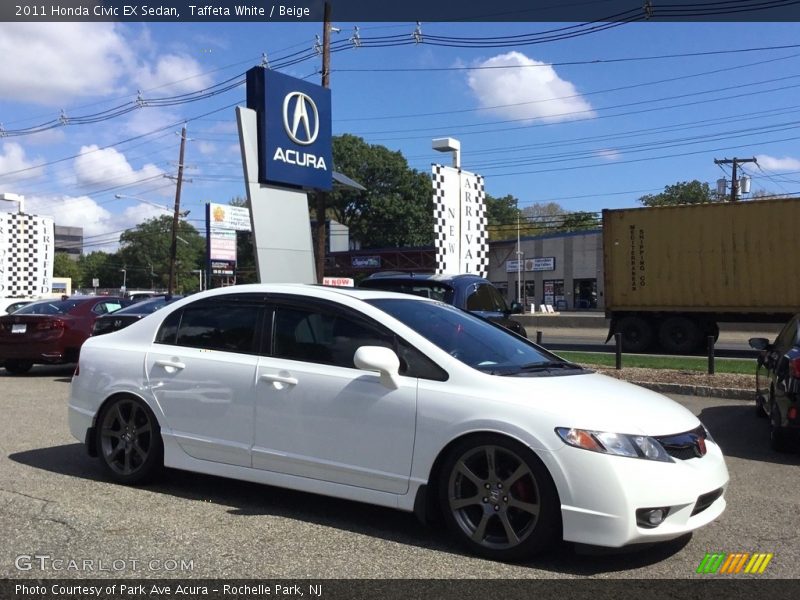 Taffeta White / Beige 2011 Honda Civic EX Sedan