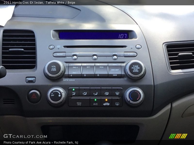 Taffeta White / Beige 2011 Honda Civic EX Sedan