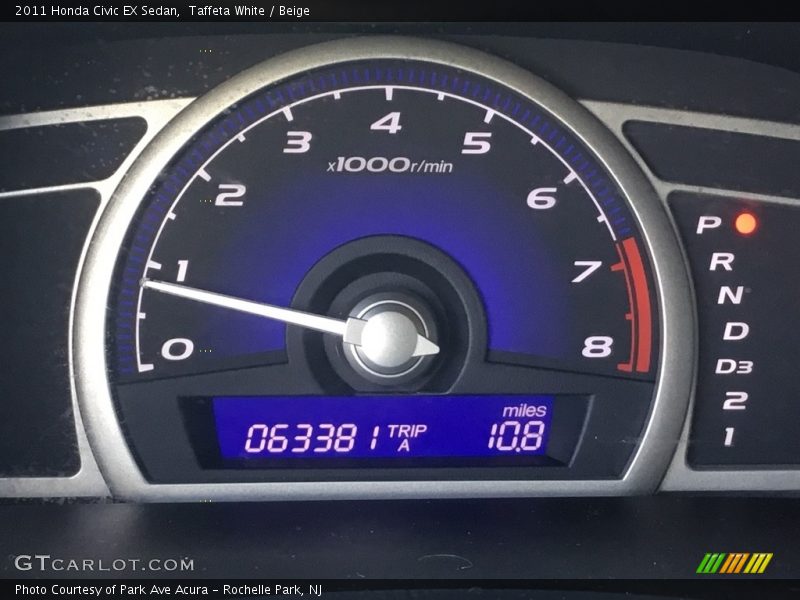 Taffeta White / Beige 2011 Honda Civic EX Sedan