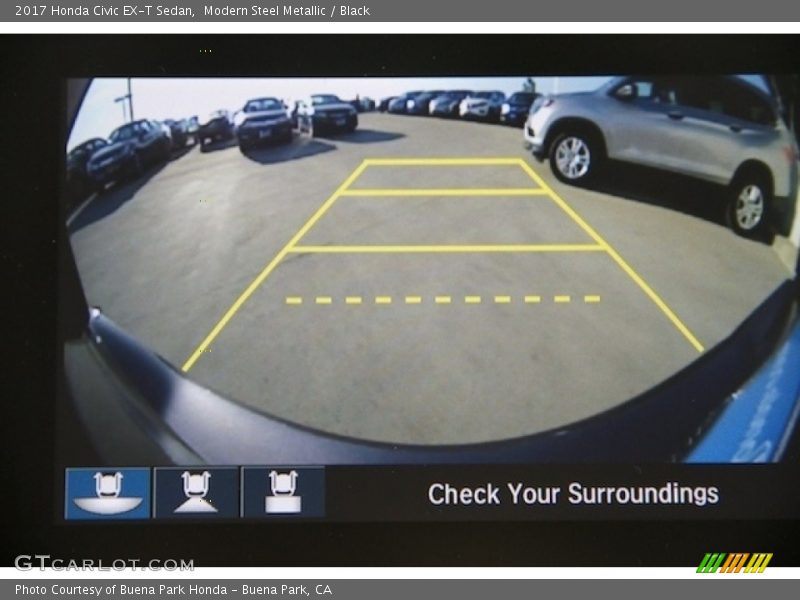 Modern Steel Metallic / Black 2017 Honda Civic EX-T Sedan