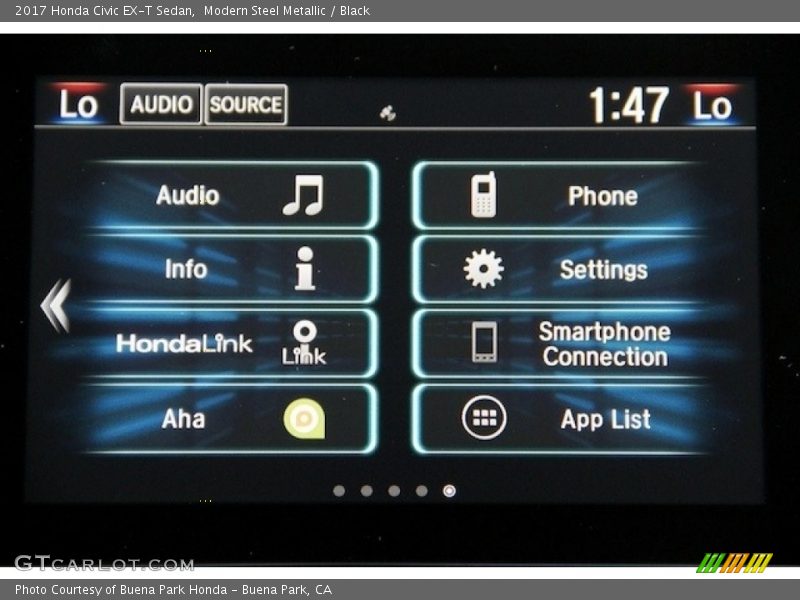 Modern Steel Metallic / Black 2017 Honda Civic EX-T Sedan