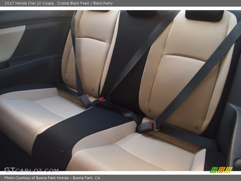 Crystal Black Pearl / Black/Ivory 2017 Honda Civic LX Coupe