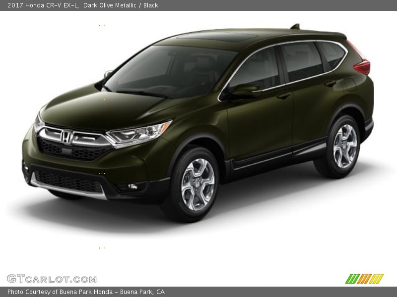 Dark Olive Metallic / Black 2017 Honda CR-V EX-L