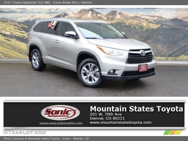 Creme Brulee Mica / Almond 2015 Toyota Highlander XLE AWD