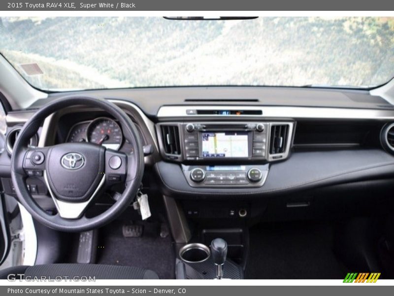 Super White / Black 2015 Toyota RAV4 XLE