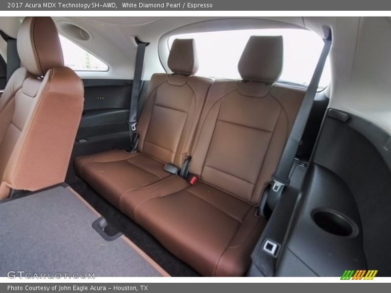 White Diamond Pearl / Espresso 2017 Acura MDX Technology SH-AWD