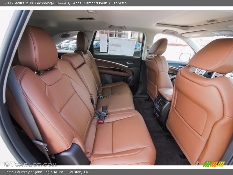 White Diamond Pearl / Espresso 2017 Acura MDX Technology SH-AWD