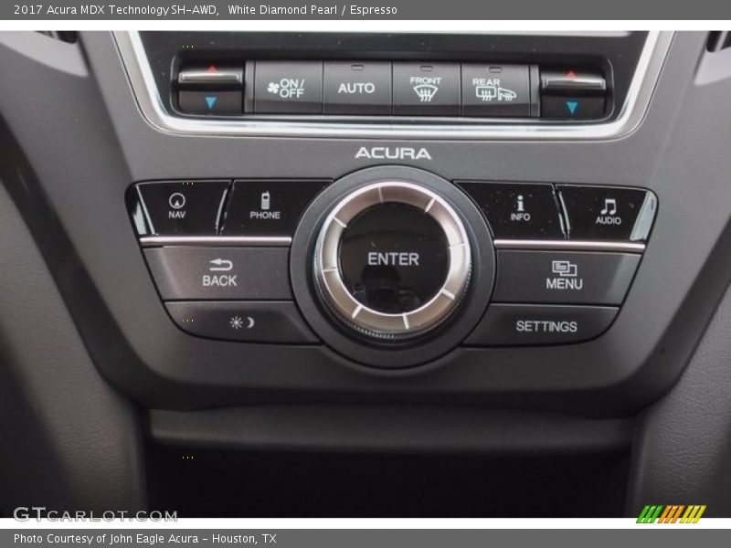 White Diamond Pearl / Espresso 2017 Acura MDX Technology SH-AWD