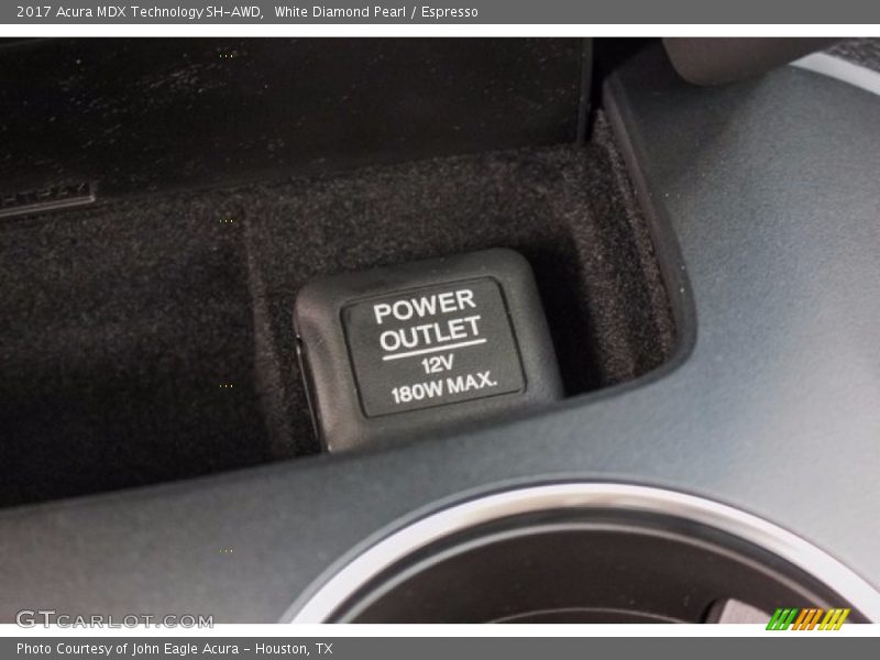 White Diamond Pearl / Espresso 2017 Acura MDX Technology SH-AWD