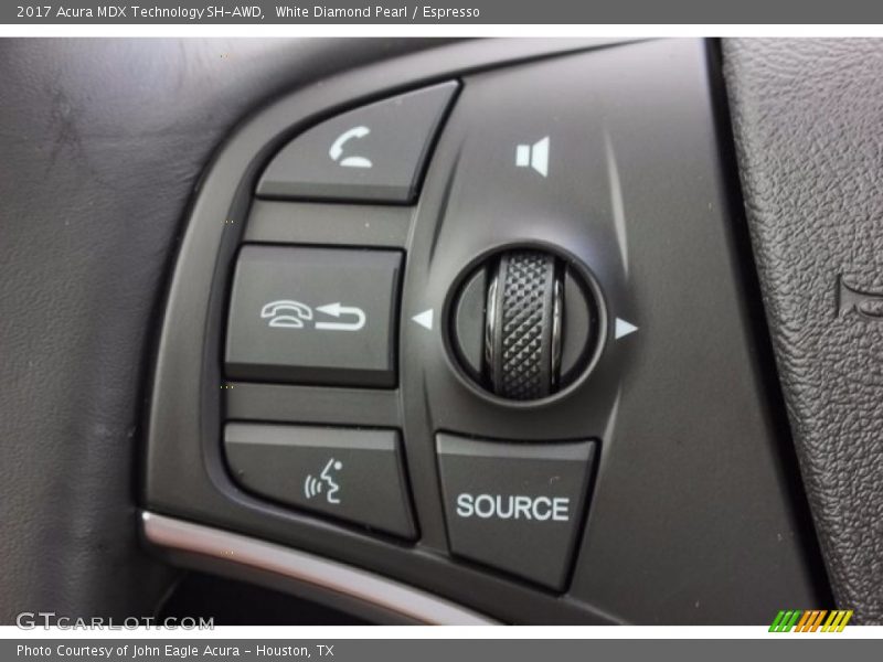 White Diamond Pearl / Espresso 2017 Acura MDX Technology SH-AWD