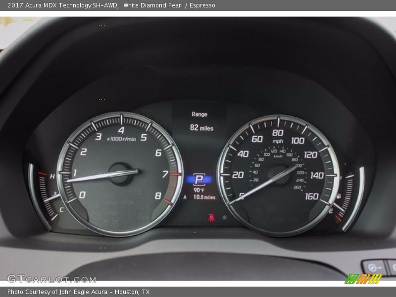 White Diamond Pearl / Espresso 2017 Acura MDX Technology SH-AWD