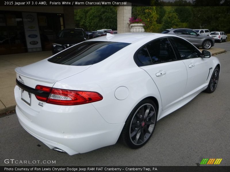 Polaris White / Warm Charcoal/Warm Charcoal 2015 Jaguar XF 3.0 AWD