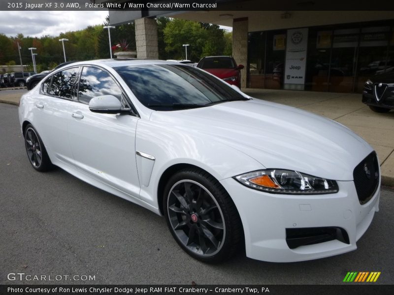 Polaris White / Warm Charcoal/Warm Charcoal 2015 Jaguar XF 3.0 AWD