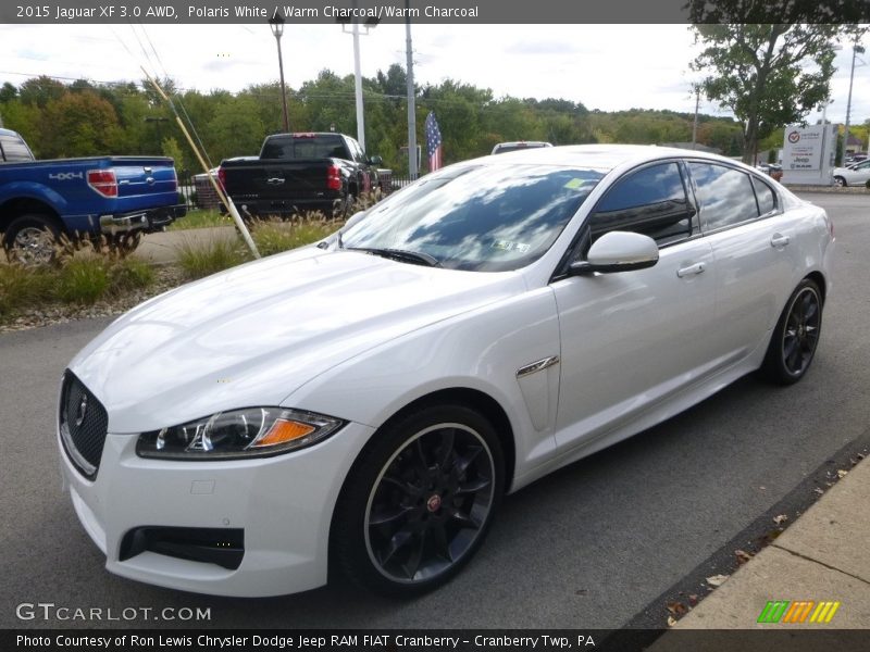Polaris White / Warm Charcoal/Warm Charcoal 2015 Jaguar XF 3.0 AWD
