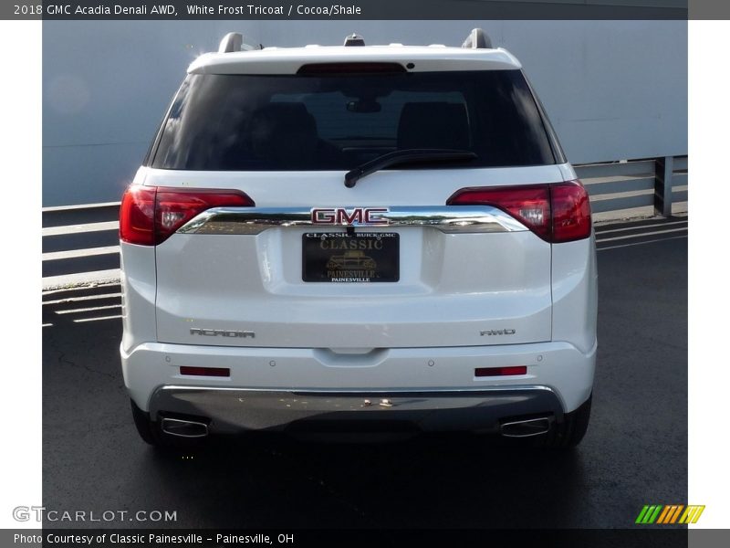 White Frost Tricoat / Cocoa/Shale 2018 GMC Acadia Denali AWD