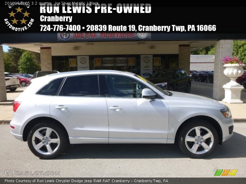 Ice Silver Metallic / Black 2010 Audi Q5 3.2 quattro
