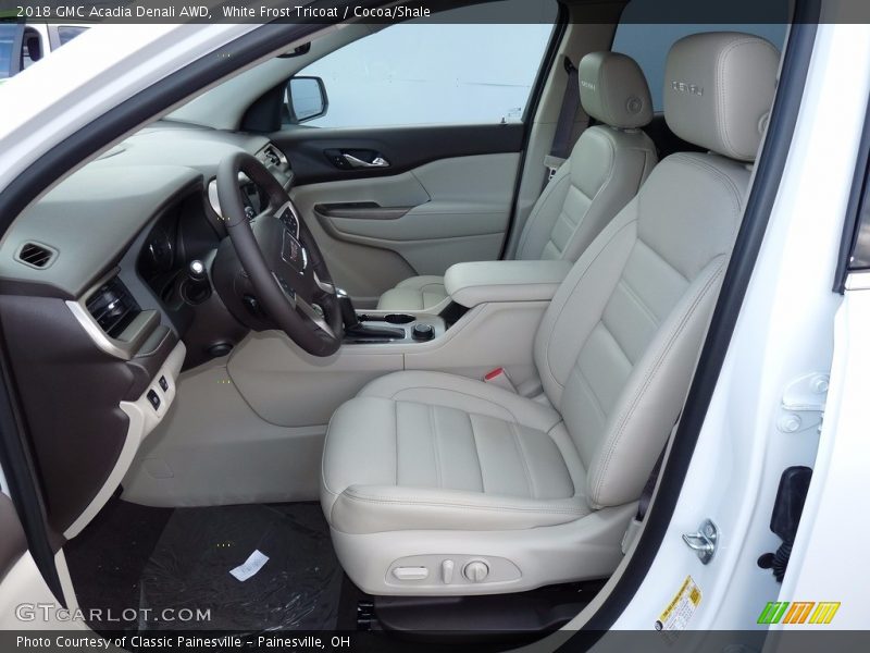 White Frost Tricoat / Cocoa/Shale 2018 GMC Acadia Denali AWD