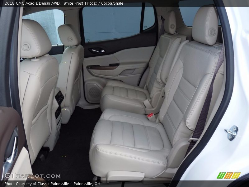 White Frost Tricoat / Cocoa/Shale 2018 GMC Acadia Denali AWD