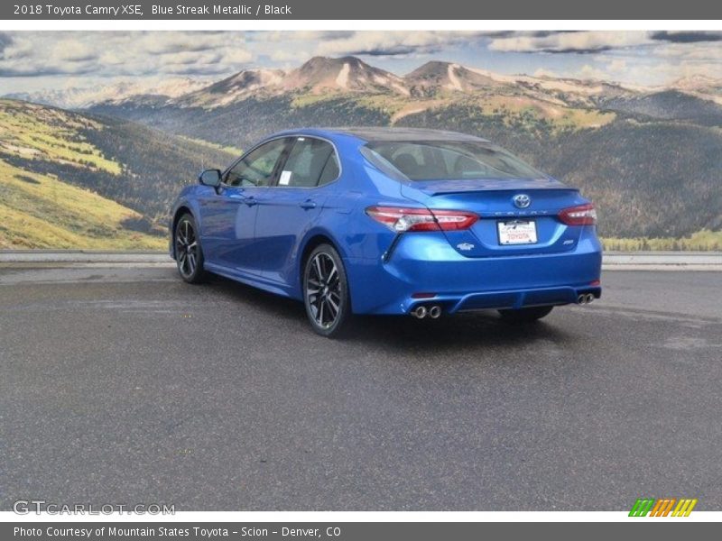 Blue Streak Metallic / Black 2018 Toyota Camry XSE