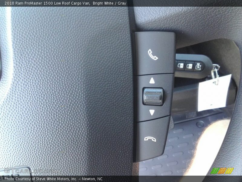 Bright White / Gray 2018 Ram ProMaster 1500 Low Roof Cargo Van