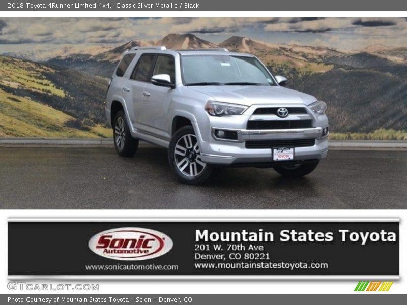 Classic Silver Metallic / Black 2018 Toyota 4Runner Limited 4x4