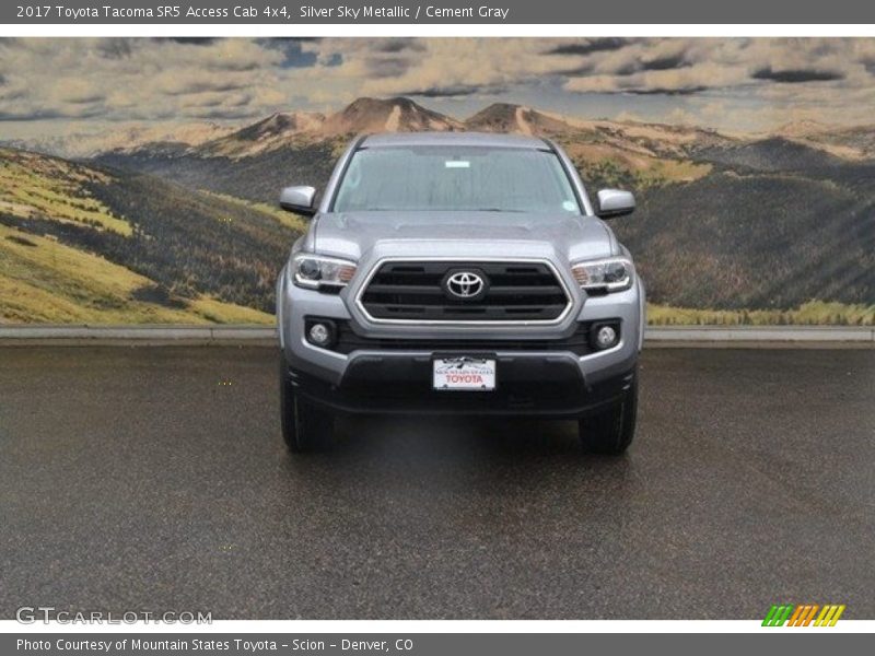 Silver Sky Metallic / Cement Gray 2017 Toyota Tacoma SR5 Access Cab 4x4