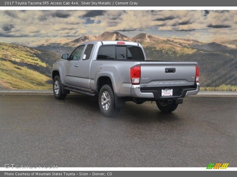 Silver Sky Metallic / Cement Gray 2017 Toyota Tacoma SR5 Access Cab 4x4