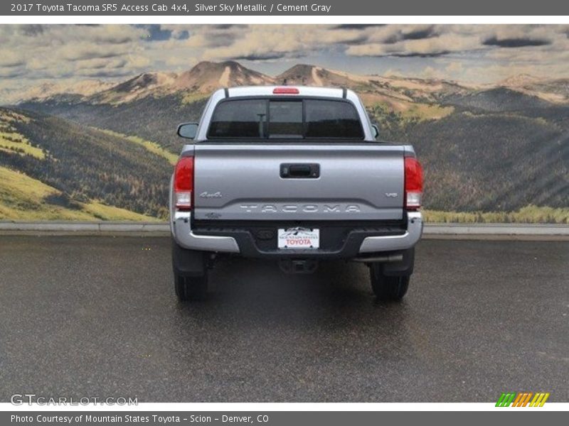 Silver Sky Metallic / Cement Gray 2017 Toyota Tacoma SR5 Access Cab 4x4