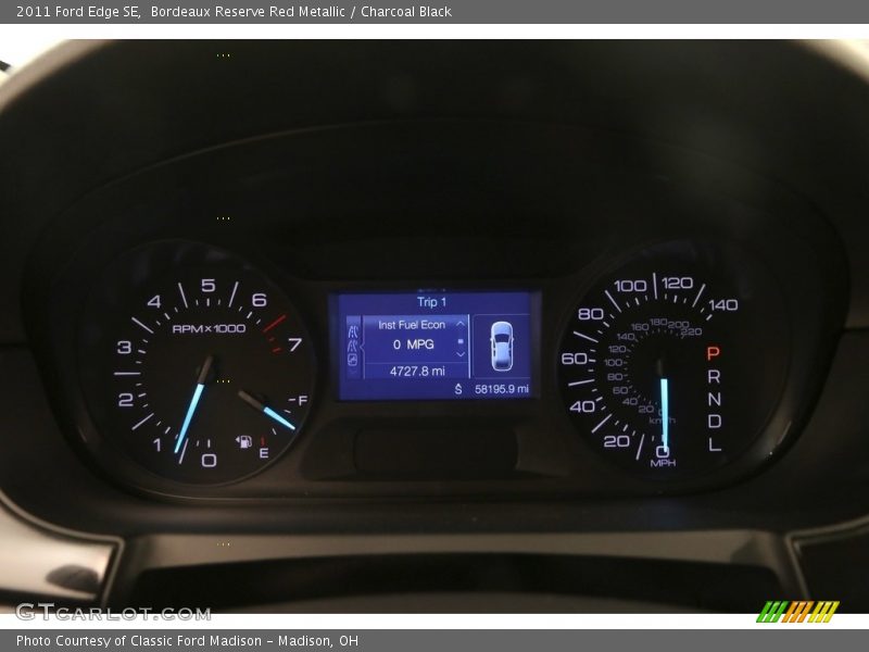 Bordeaux Reserve Red Metallic / Charcoal Black 2011 Ford Edge SE