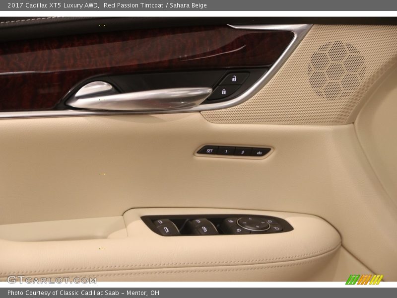 Red Passion Tintcoat / Sahara Beige 2017 Cadillac XT5 Luxury AWD