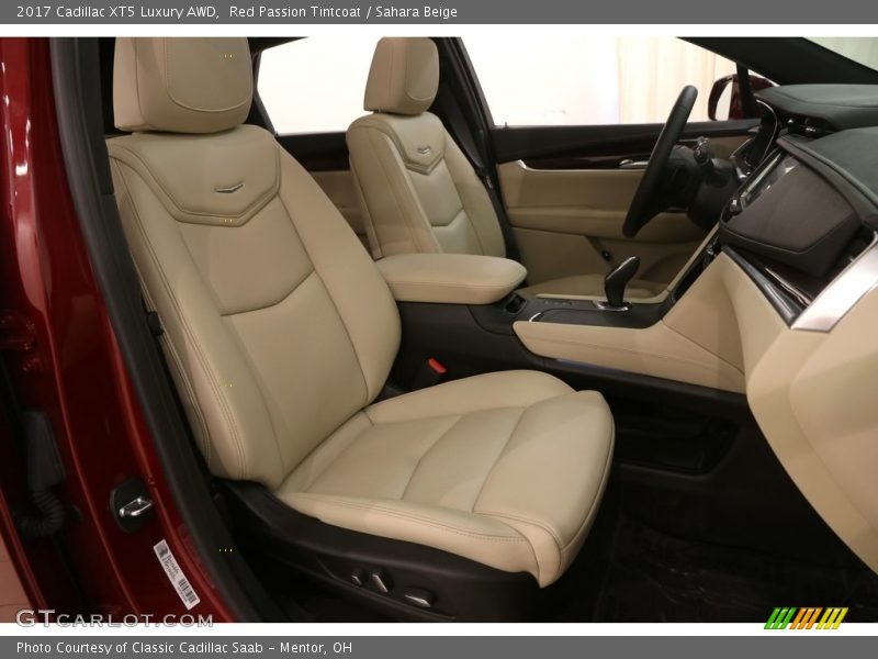 Red Passion Tintcoat / Sahara Beige 2017 Cadillac XT5 Luxury AWD