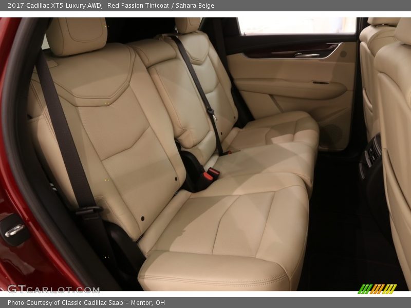 Red Passion Tintcoat / Sahara Beige 2017 Cadillac XT5 Luxury AWD