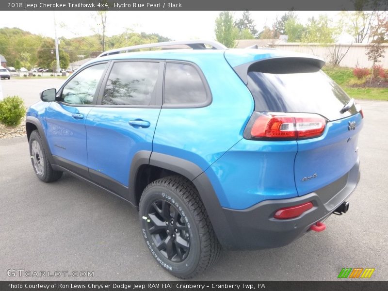 Hydro Blue Pearl / Black 2018 Jeep Cherokee Trailhawk 4x4