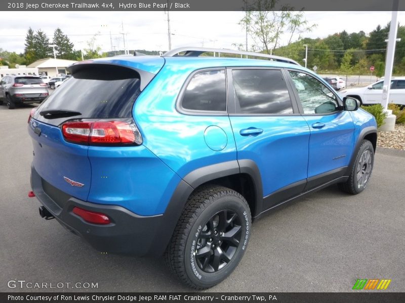Hydro Blue Pearl / Black 2018 Jeep Cherokee Trailhawk 4x4
