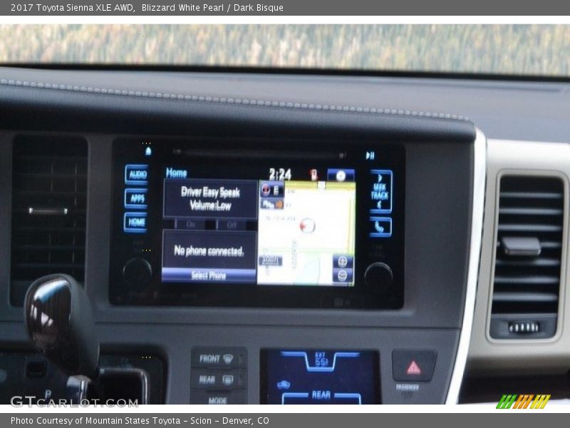 Blizzard White Pearl / Dark Bisque 2017 Toyota Sienna XLE AWD
