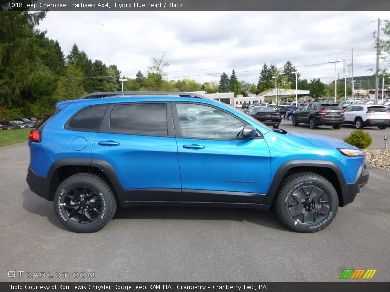 Hydro Blue Pearl / Black 2018 Jeep Cherokee Trailhawk 4x4