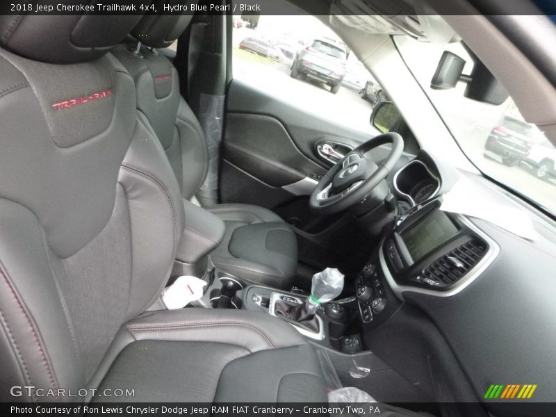Hydro Blue Pearl / Black 2018 Jeep Cherokee Trailhawk 4x4