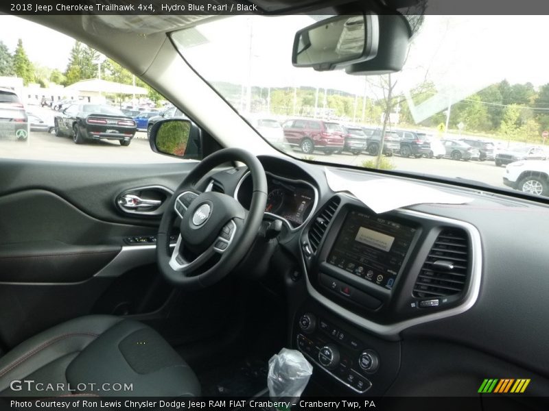 Hydro Blue Pearl / Black 2018 Jeep Cherokee Trailhawk 4x4