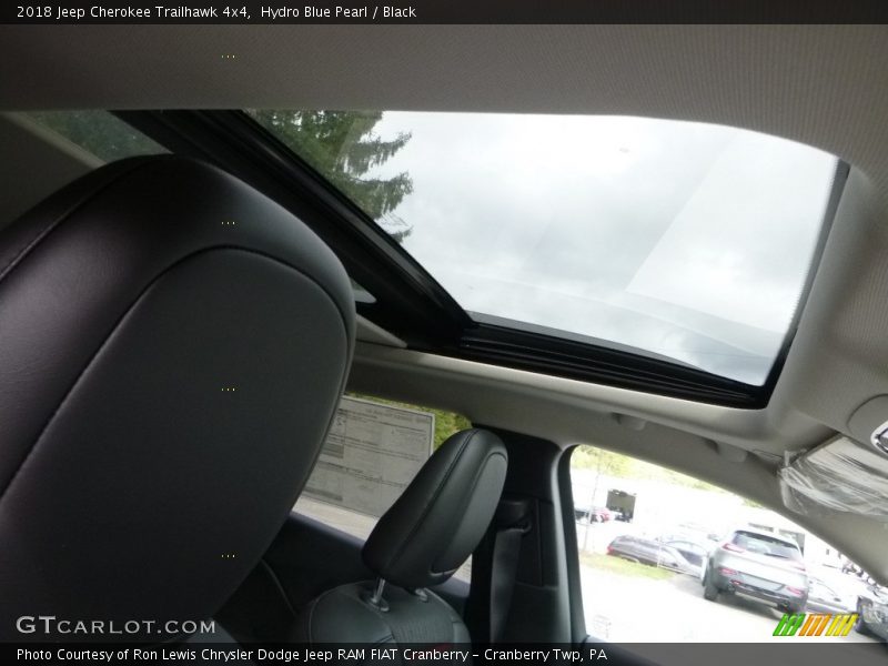 Hydro Blue Pearl / Black 2018 Jeep Cherokee Trailhawk 4x4