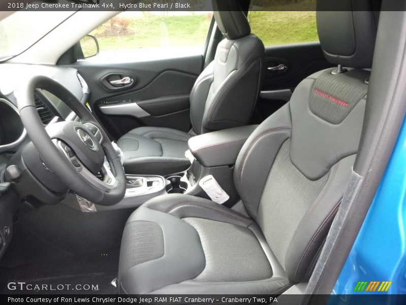 Hydro Blue Pearl / Black 2018 Jeep Cherokee Trailhawk 4x4