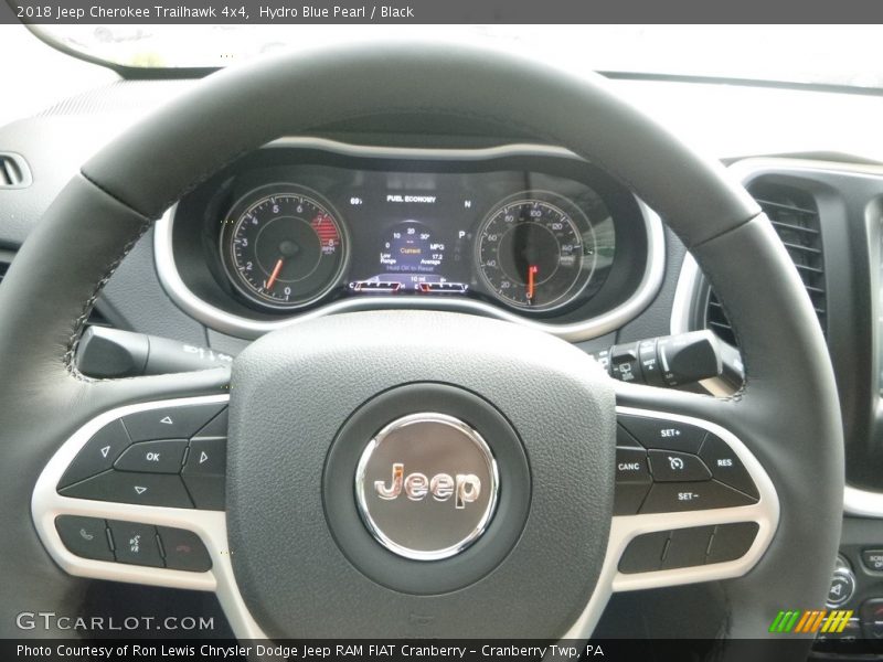 Hydro Blue Pearl / Black 2018 Jeep Cherokee Trailhawk 4x4