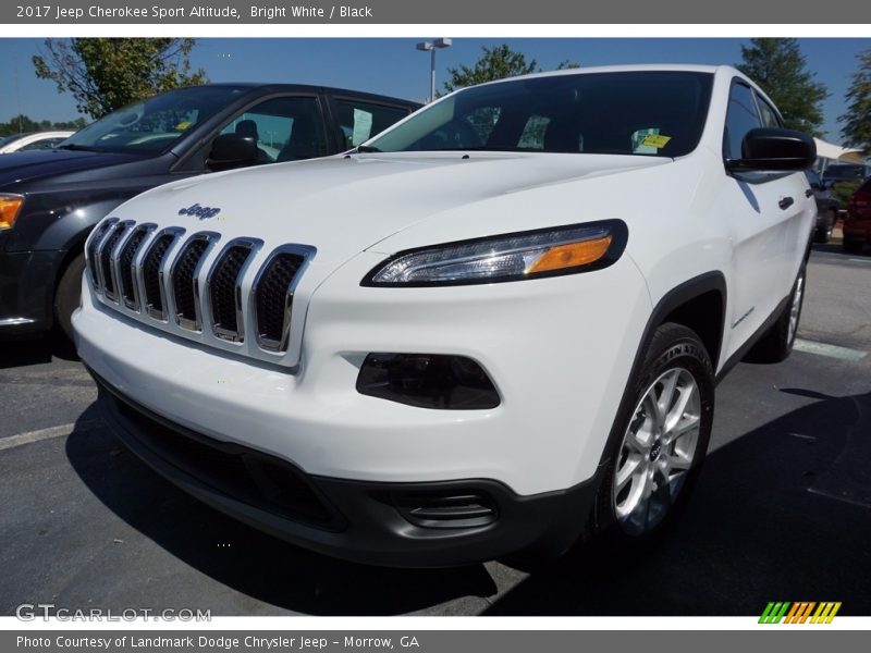 Bright White / Black 2017 Jeep Cherokee Sport Altitude