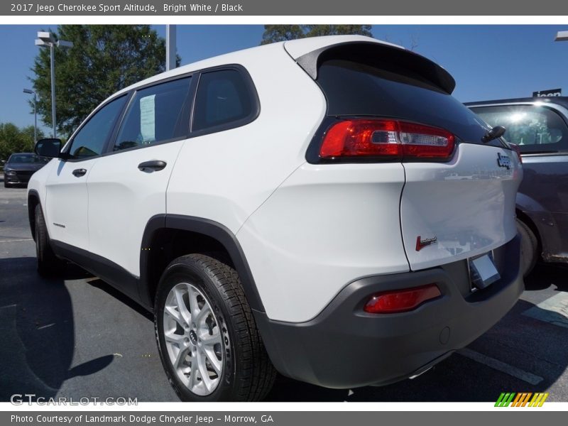 Bright White / Black 2017 Jeep Cherokee Sport Altitude