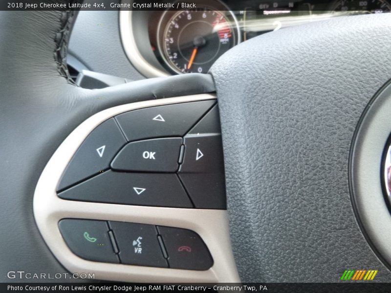 Granite Crystal Metallic / Black 2018 Jeep Cherokee Latitude 4x4